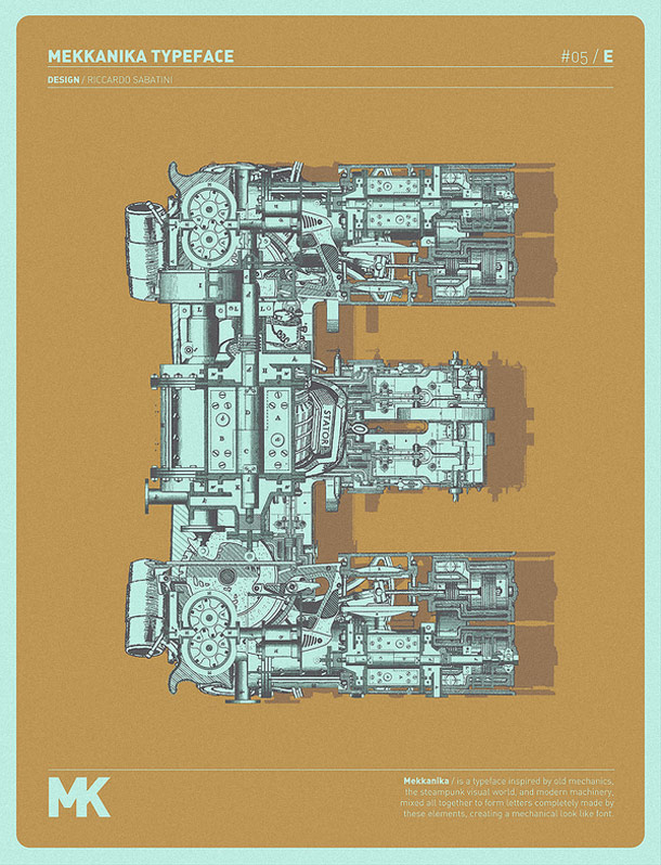 Mekkanika Typeface Font Design Inspiration Mekkanika Typeface Font Design Inspiration