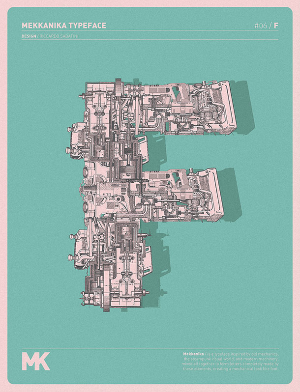 Mekkanika Typeface Font Design Inspiration Mekkanika Typeface Font Design Inspiration