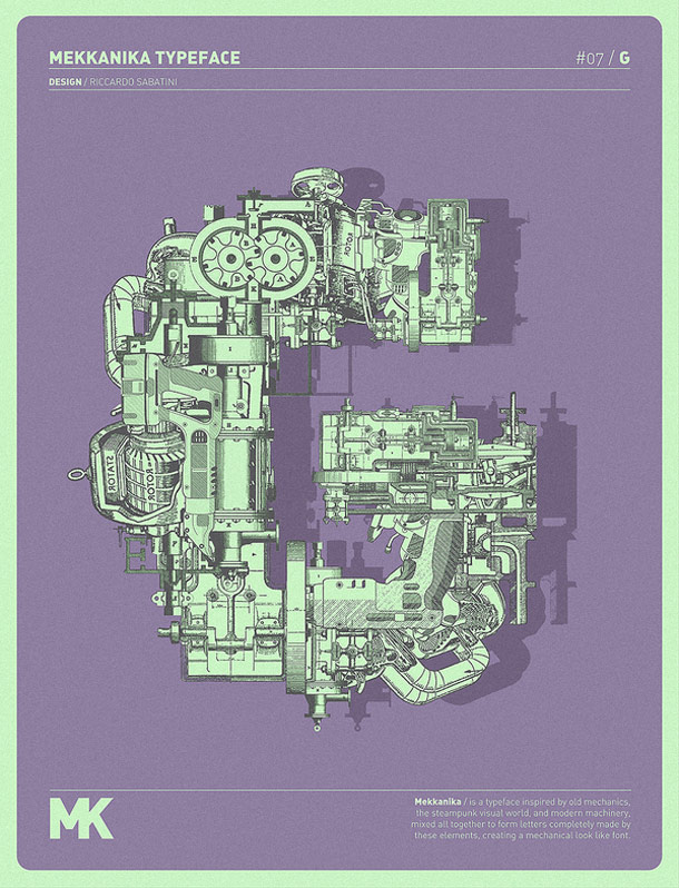 Mekkanika Typeface Font Design Inspiration Mekkanika Typeface Font Design Inspiration