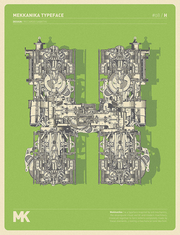 MeMekkanika Typeface Font Design Inspiration Mekkanika Typeface Font Design Inspiration