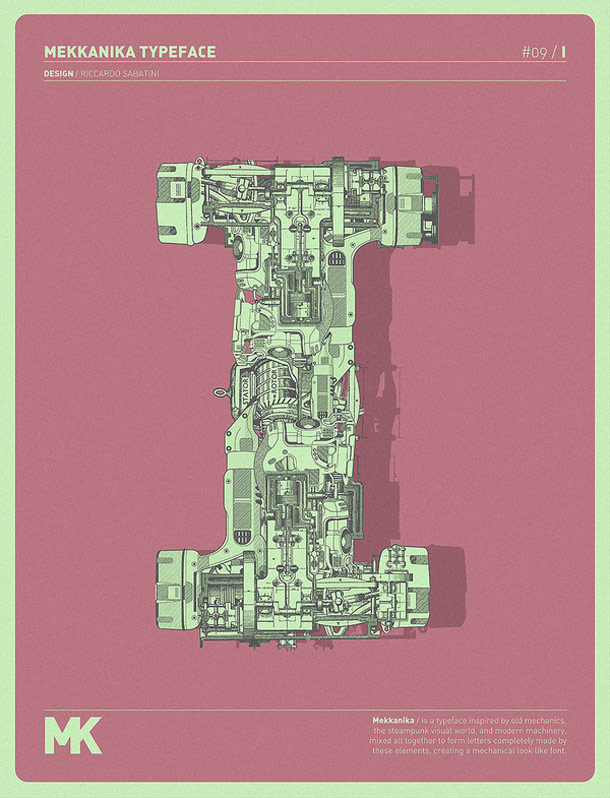 Mekkanika Typeface Font Design Inspiration Mekkanika Typeface Font Design Inspiration