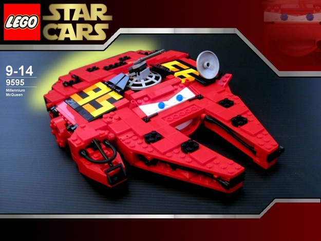 Star Wars Lego Mashup 1 Millennium Falcon Lightning McQueen