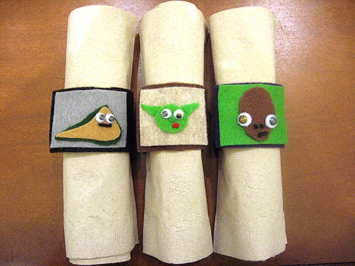 Star Wars Napkin Rings 4 Yoda Jabba The Hutt Napkins