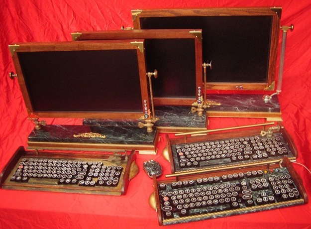 Steampunk Monitor Keyboard Design 4 Computer Steampunk One Of Kind