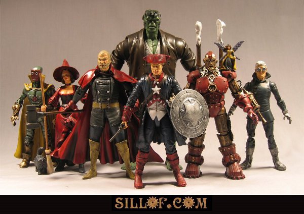 Victorian Steampunk Superhero Avengers Figurines Victorian Steampunk Superhero Avengers Figurines