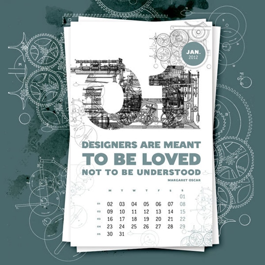 2012 Creative Calendar Designs 28 Designers Make Fun Calendars