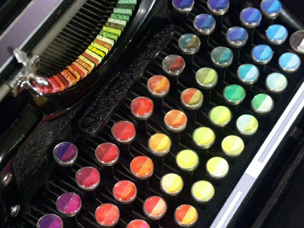 Chromatic Colorful Old Typewriter 4 Typewriter Paints With Oils