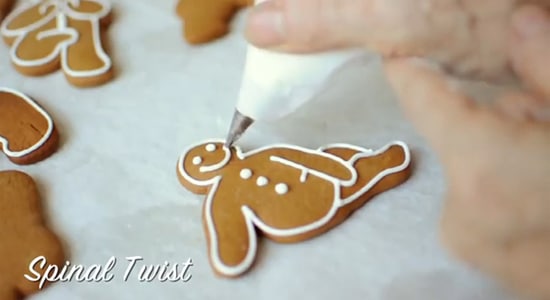 Gingerbread Yoga Poses Cookies 3 Learn Yoga From Gingerbread Cookie