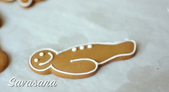 Learn Yoga From Gingerbread Cookie