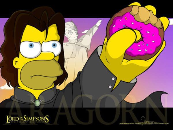 Lord Of The Simpsons 1 LOTR Simpsons Creative Mashup