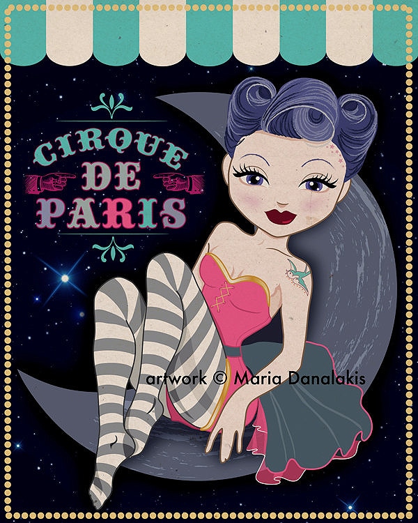 Maria Danalakis Cat Woman 5 Cirque Paris Pin Up Girl