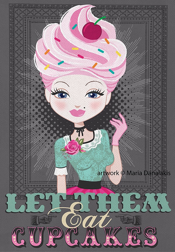 Maria Danalakis Cat Woman 6 Cupcake Pin Up Girl Art