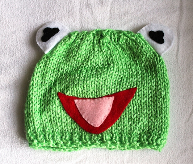 Muppet Knitted Handmade Hats 4 Kermit The Frog Craft Hat