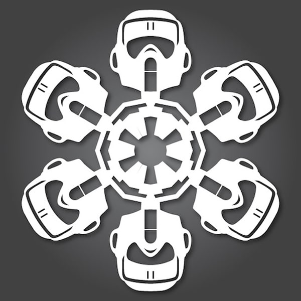 Papercraft Star Wars Snowflakes 2 Darth Vader Paper Winter Snowflake