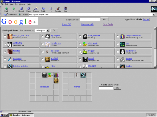 Re-Imagined Social Networking Services 1997