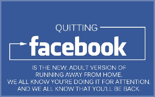 Words On Pictures Facebook 1 Quitting Facebook Like Running Away