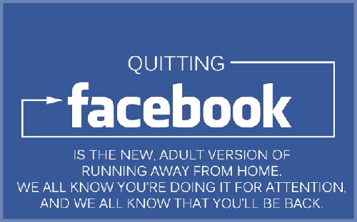Quitting Facebook Like Running Away