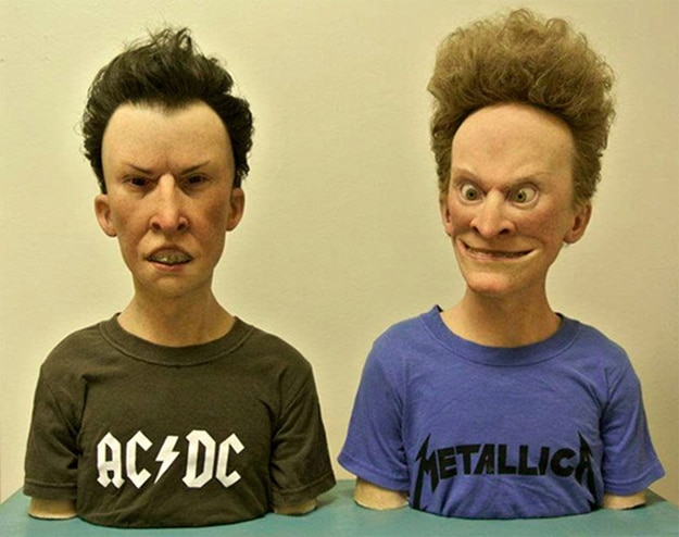 Beavis and Butthead Busts Hyper Realistic Handmade Sculptures