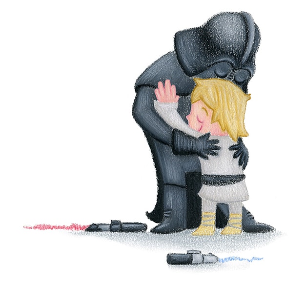 Darth Vader Luke Skywalker Hugs