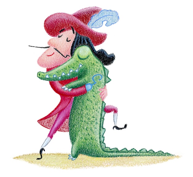 Captain Hook Crocodile Hugging
