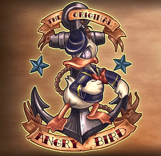 Original-Angry-Bird-Donald-Duck Women Superheroes Images Art