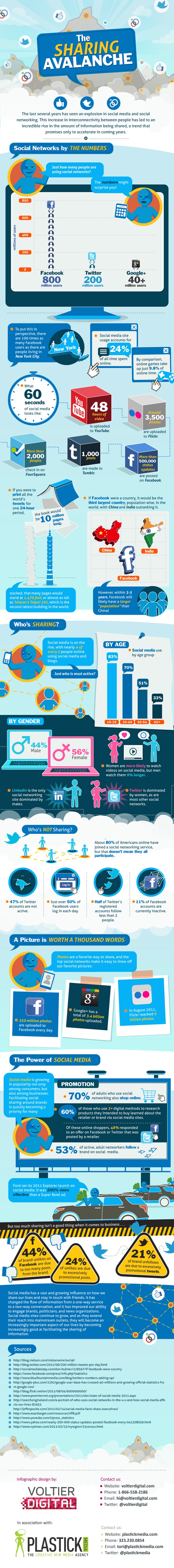 Sharing Avalanche Social Media Infographic Everyone Is Sharing Online Statistics