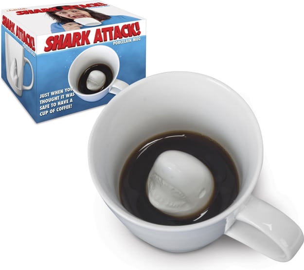 Shark-Attack-Mug-Think-Geek Stay Safe While Working Naked