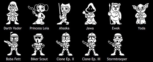 Star-Wars-Car-Decals Bumper Stickers Star Wars