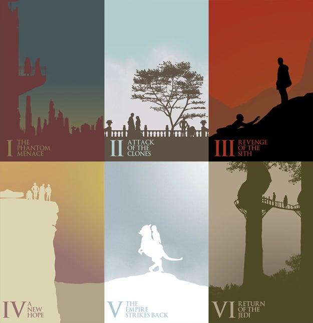 Star Wars Silhouette Poster Series Silhouette Star Wars Poster Collection