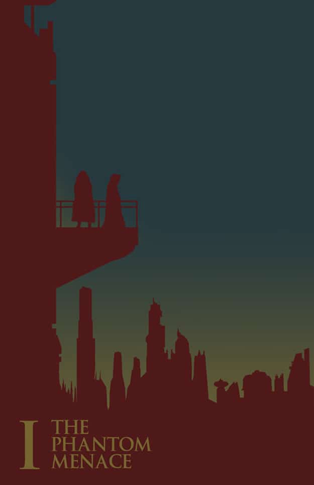 The Phantom Menace Silhouette Poster Episode I Star Wars Poster