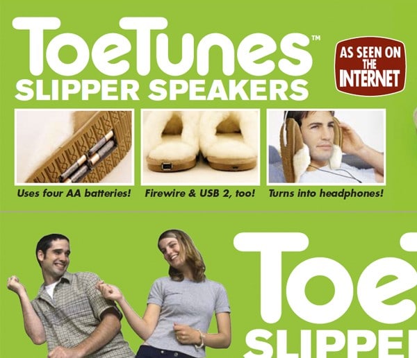 ToeTunes Gift Box Comedy Packaging