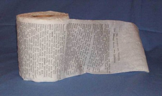 Story Typed On Bathroom Paper