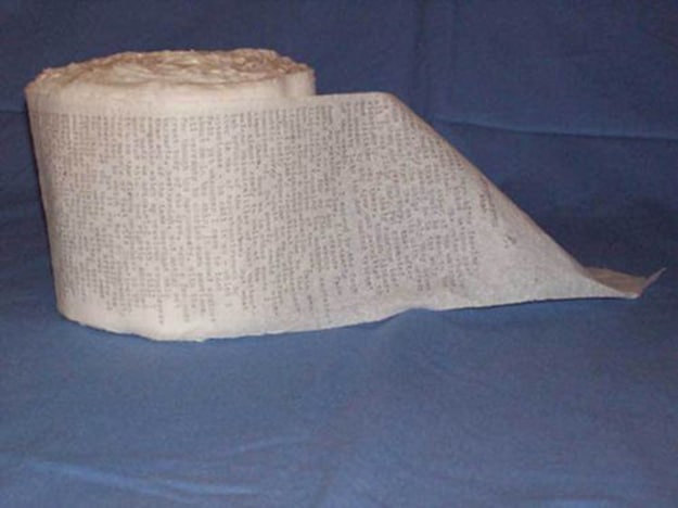 Story Typed On Bathroom Paper