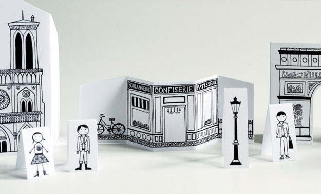 Travel Size Paris Papercraft 2 DIY Paris Paper Craft Design