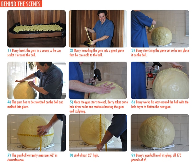 Worlds Largest Chewed Gumball World Record For Gum