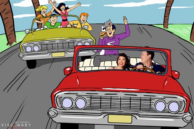 Creative Comic Book Engagement Photographs