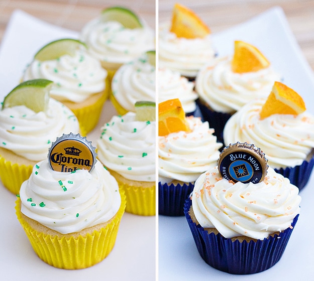 Blue-Moon-Corona-Cupcakes Cupcakes Made With Beer