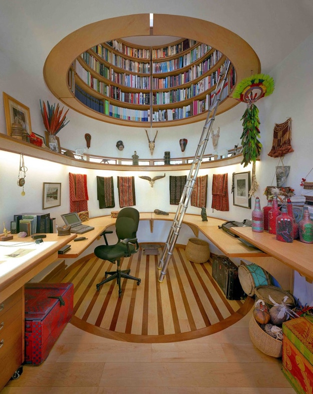 Built-In-Library-Office Writers Dream Cave Office
