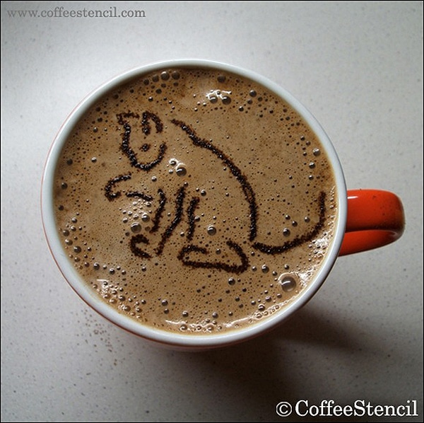 Latte Kitty Coffee Art