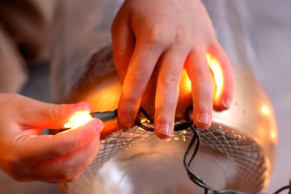 Beautiful Christmas Lights In Bottle