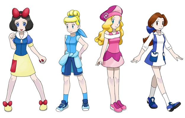 Disney-Princesses-Pokemon-Style