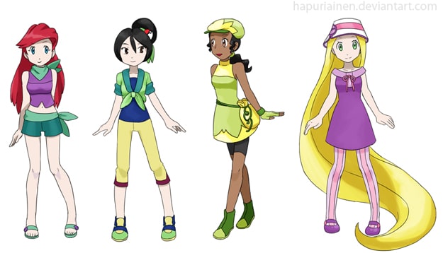 Disney-Princesses-Pokemon-Style