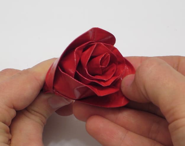 Red Roses Made From Tape