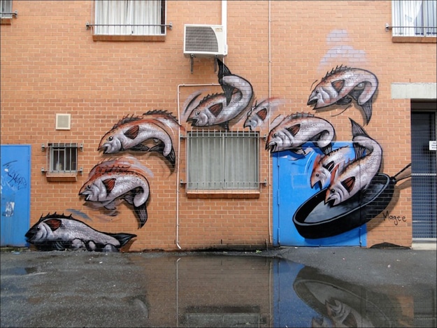 Going Fishing Colorful Street Art