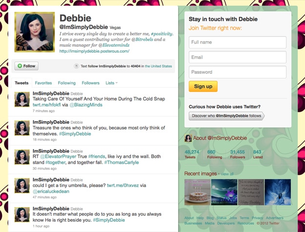 ImsimplyDebbie-Twitter-Profile-Background Fill Out Twitter Profile Important