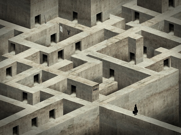 Maze Made Out of Cement