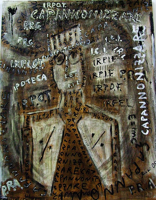 Painting-With-Pollution-Smog Man Paints With Pollution