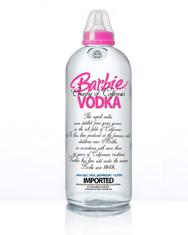 Barbie Vodka Alcohol Bottle Design