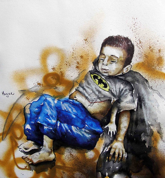 Fintan Magee Superhero Graffiti