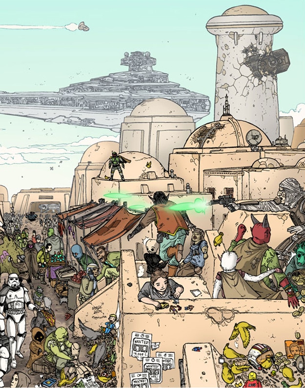Star-Wars-Wheres-Waldo Puzzle In Star Wars Illustration